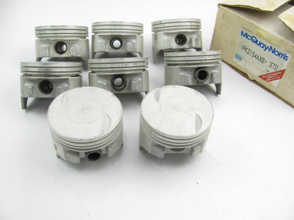 (8) Mcquay-norris PK2154AX8 Engine Pistons STD 1980-87 Chevy GM 7.4L 454 V8 BBC