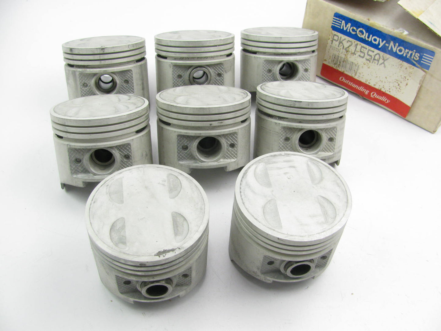 (8) Mcquay-norris PK2155AX Engine Pistons STD For 1980-1987 Chrysler 5.2L 318 V8