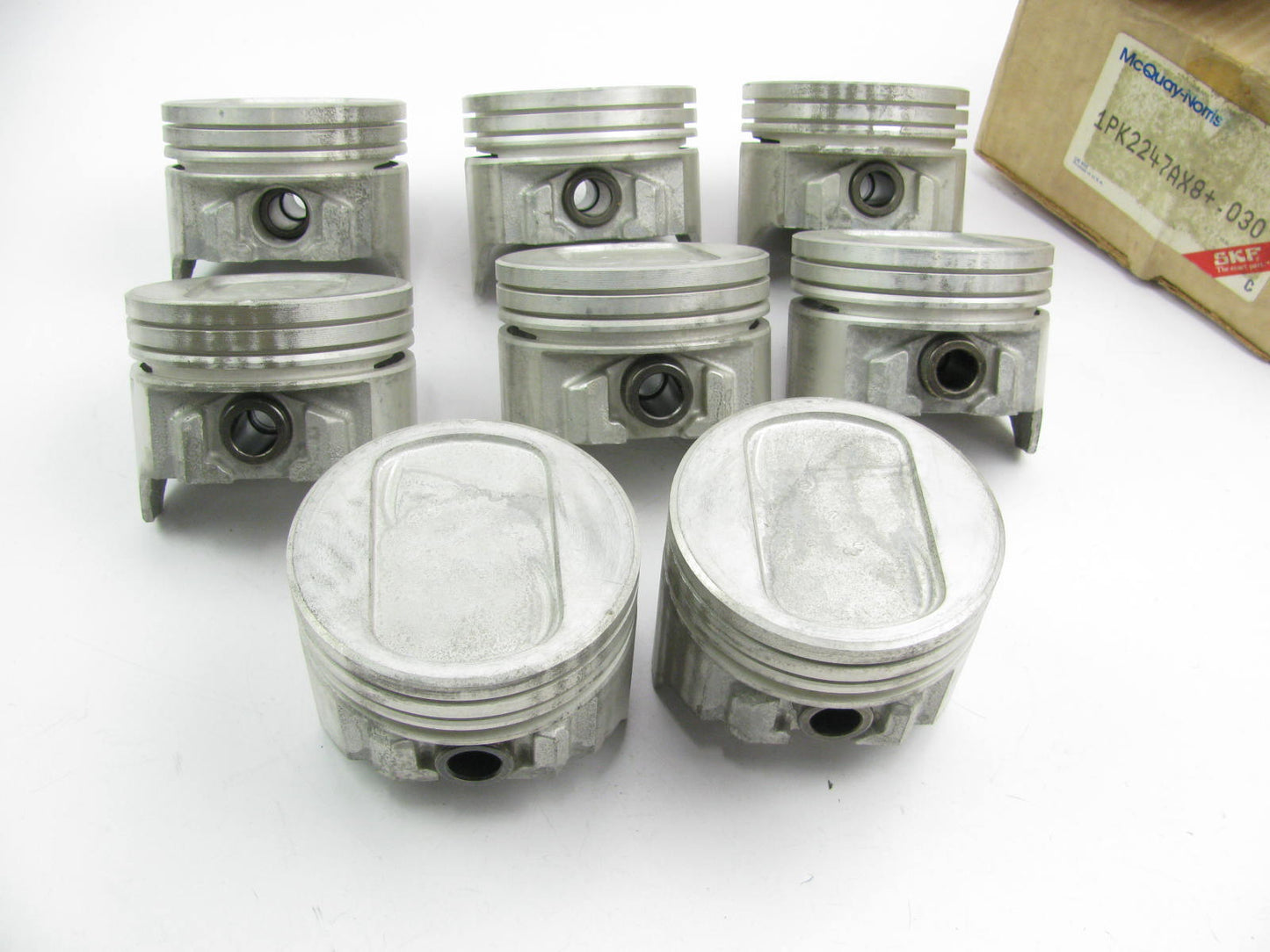 (8) Mcquay-norris PK2247AX8 Engine Pistons .030 O/S 1980-87 Ford 351W Windsor