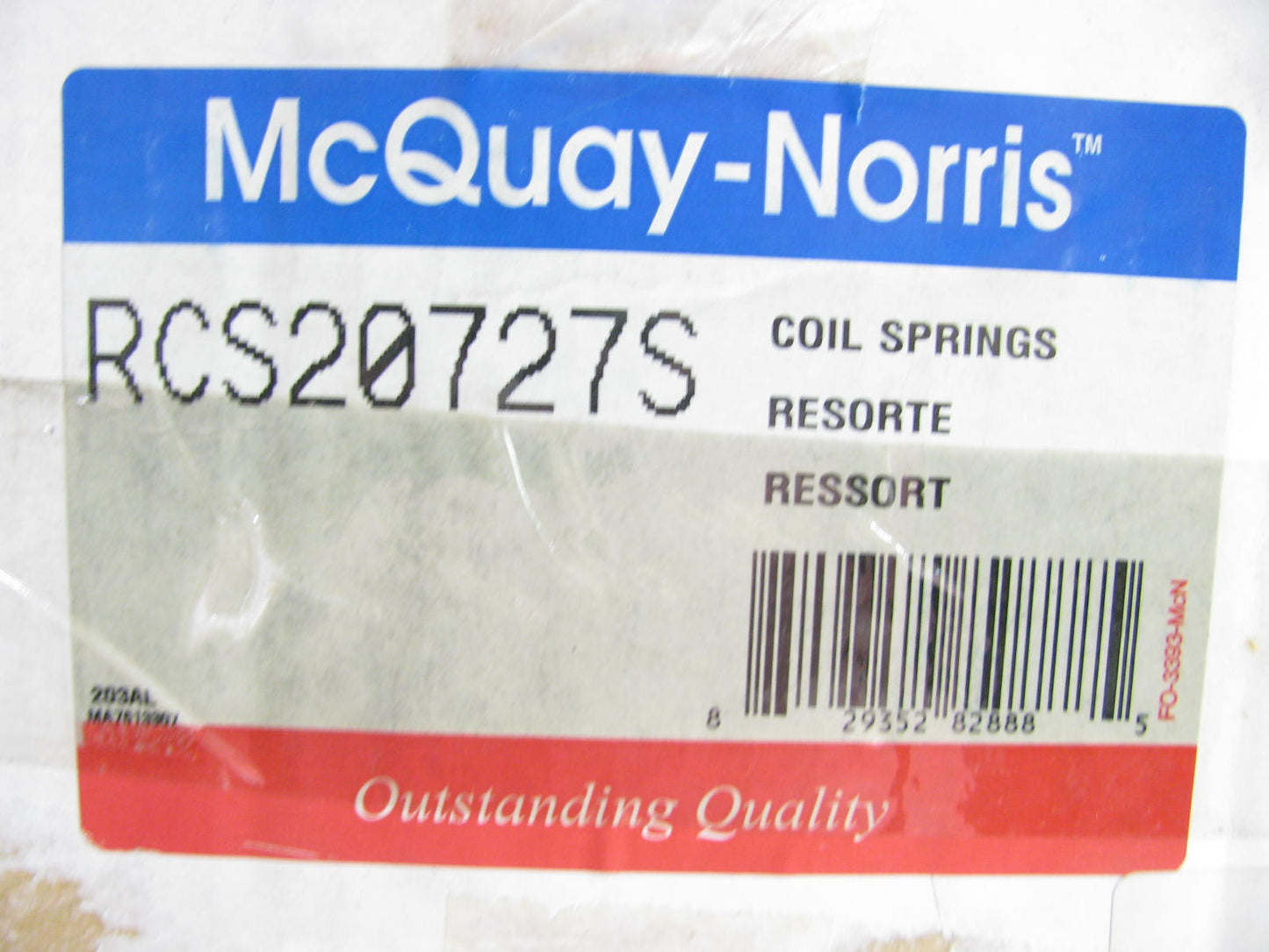 Mcquay-norris RCS20727S REAR Coil Springs