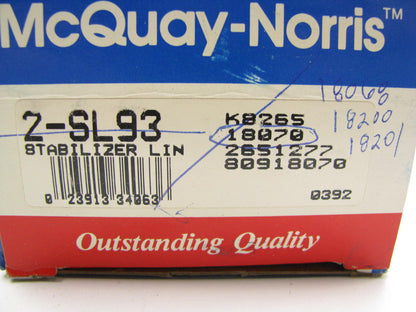 (2) Mcquay-norris SL93 Suspension Stabilizer Sway Bar Link Kits - Front