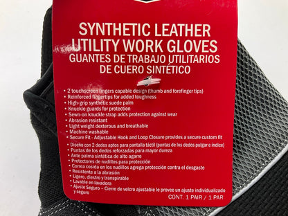 (5) Mechanics Best TPB1019C L Synthetic Leather Utility Work Gloves - Size LARGE