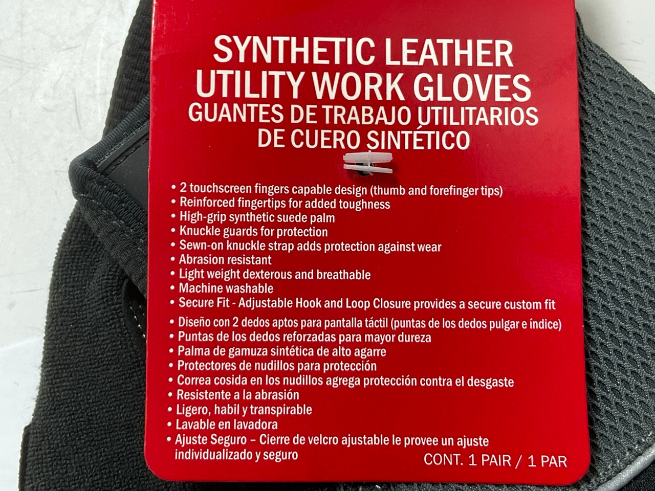 Mechanics Best TPB1021C  XL Synthetic Leather Utility Work Gloves - Size X-Large