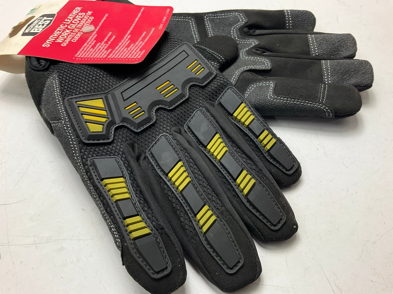 Mechanics Best TPB1024C XL Synthetic Leather Work Gloves - Size Extra-Large (XL)