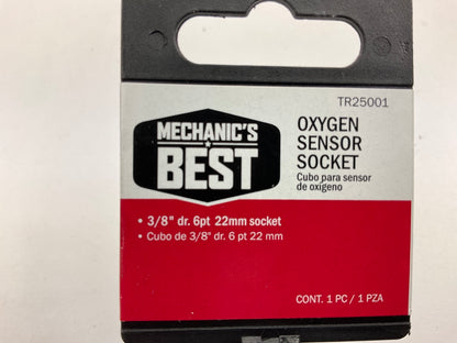 Mechanics Best TR25001 Oxygen O2 Sensor Socket, 3/8'' Drive, 22mm, 6 Point