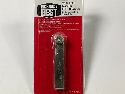 Mechanics Best TR25025 26 Blade Master Feeler Gauge