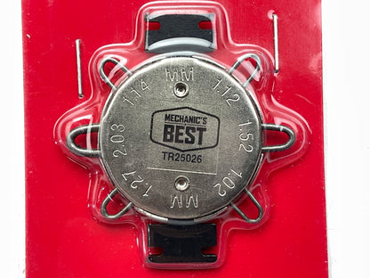 Mechanics Best TR25026 High-energy Ignition Spark Plug Gap Gauge, 6 Wire Sizes
