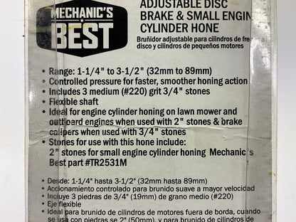 Mechanics TR25030 Adjustable Disc Brake & Small Engine Hone - 1-1/4'' To 3-1/2''