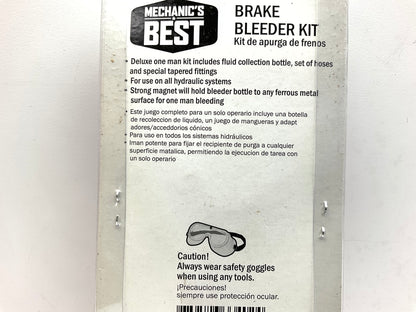 Mechanics Best TR25036 Deluxe One Man Brake Bleeder Tool Kit Set