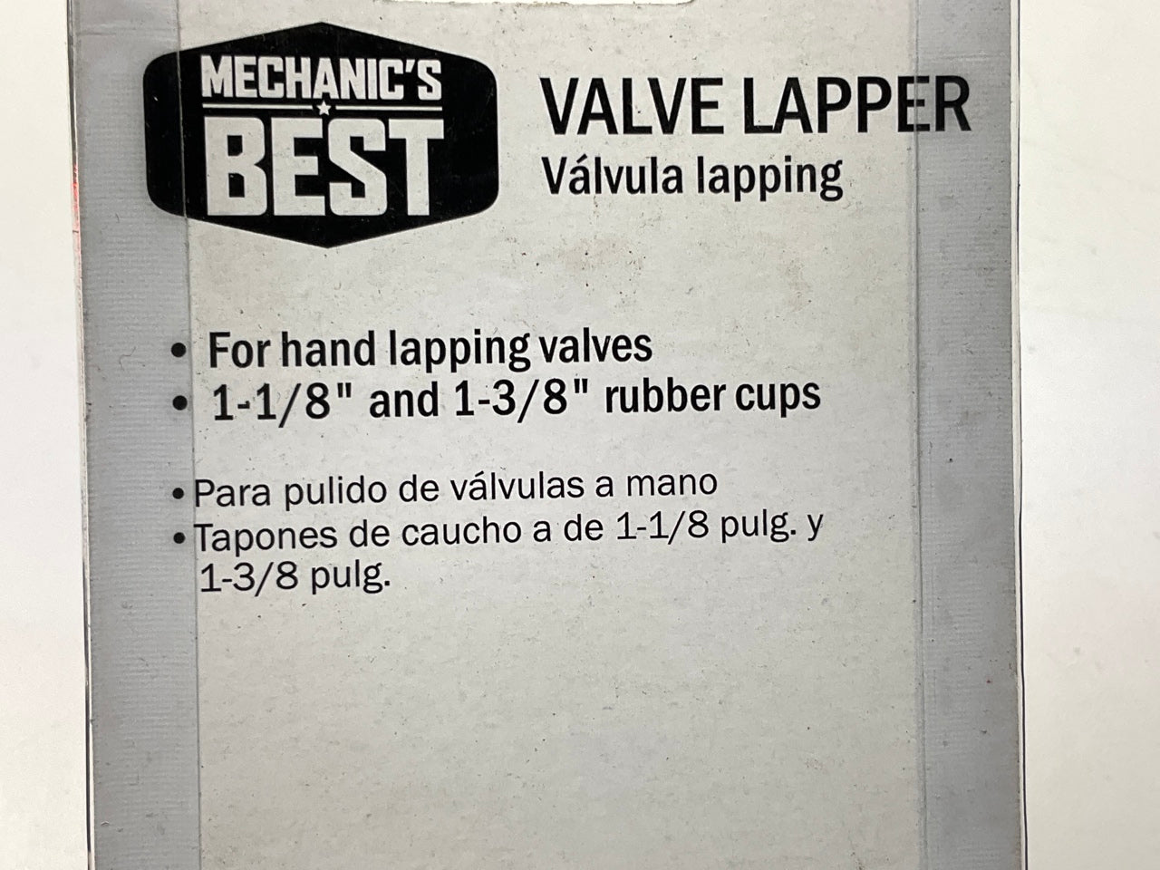 Mechanics Best TR25040 Hand Valve Lapper Tool With 1-1/8'' And 1-3/8 Rubber Cups