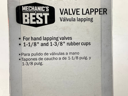 Mechanics Best TR25040 Hand Valve Lapper Tool With 1-1/8'' And 1-3/8 Rubber Cups