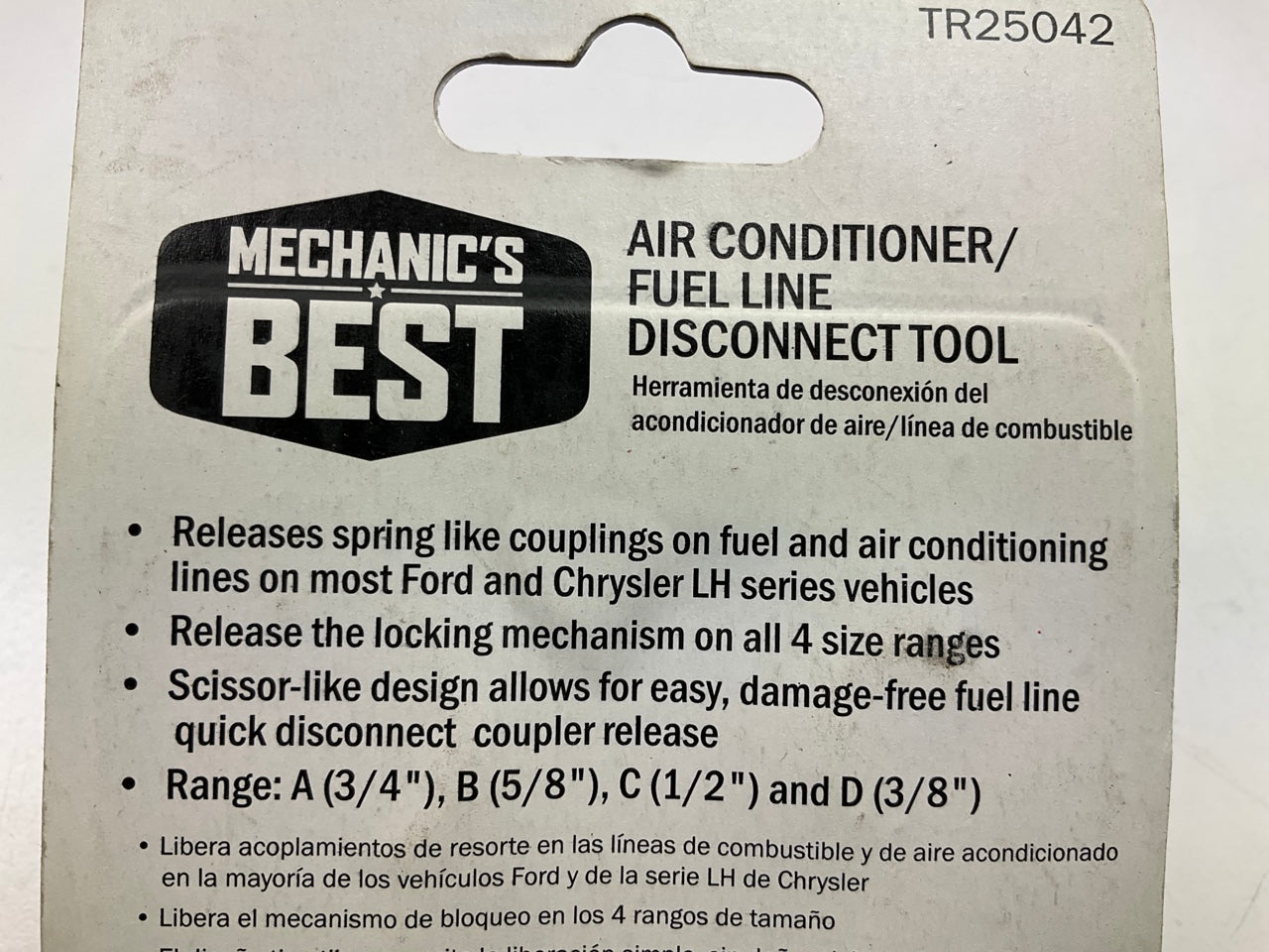 Mechanics Best TR25042 A/C & Fuel Line Disconnect Tool Set