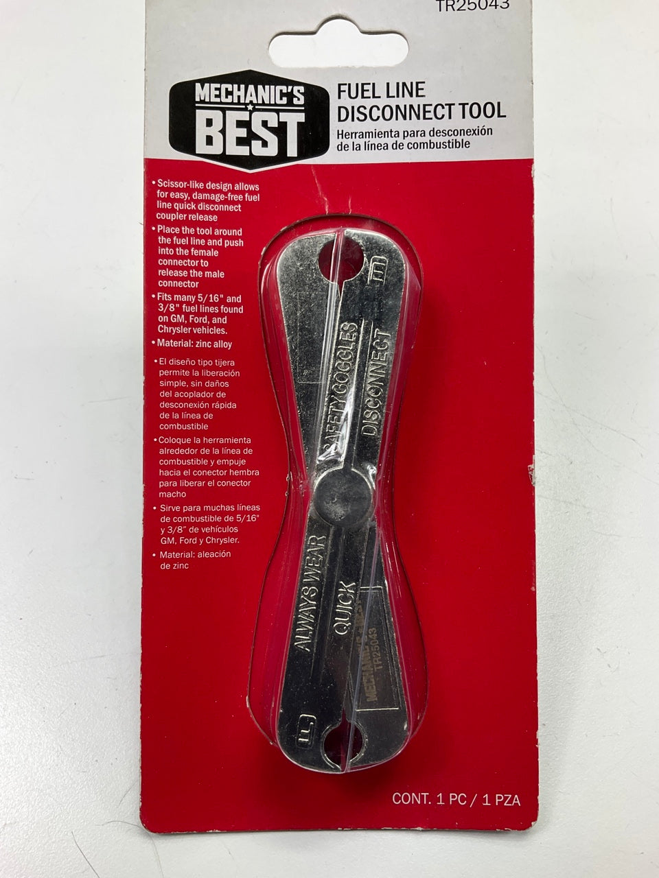 Mechanics Best TR25043 Fuel Line Disconnect Tool For Ford & GM 3/8'' & 5/16''