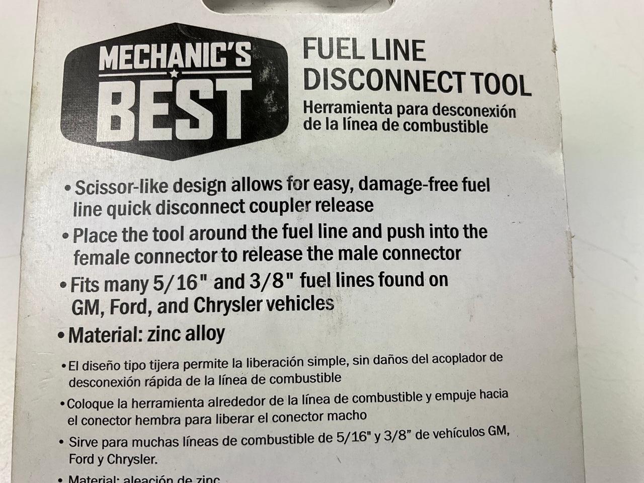 Mechanics Best TR25043 Fuel Line Disconnect Tool For Ford & GM 3/8'' & 5/16''