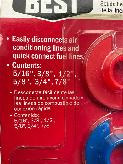 Mechanics Best TR25052 Air Conditioning Fuel Line Disconnect Tool Set, 6 Pieces