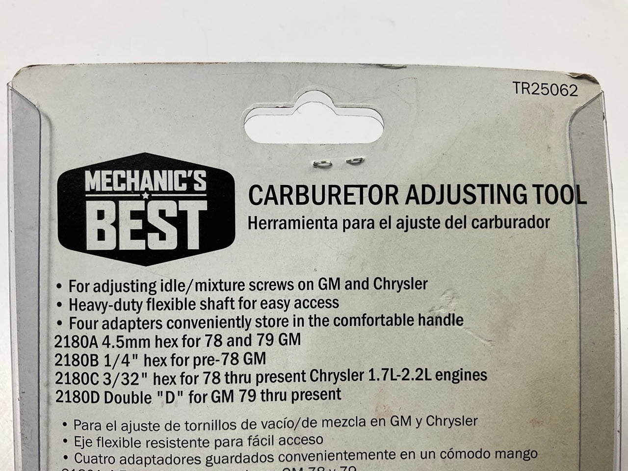 Mechanics Best TR25062 Carburetor Throttle Adjustment Tool - 11-1/2'', 5 Adapters