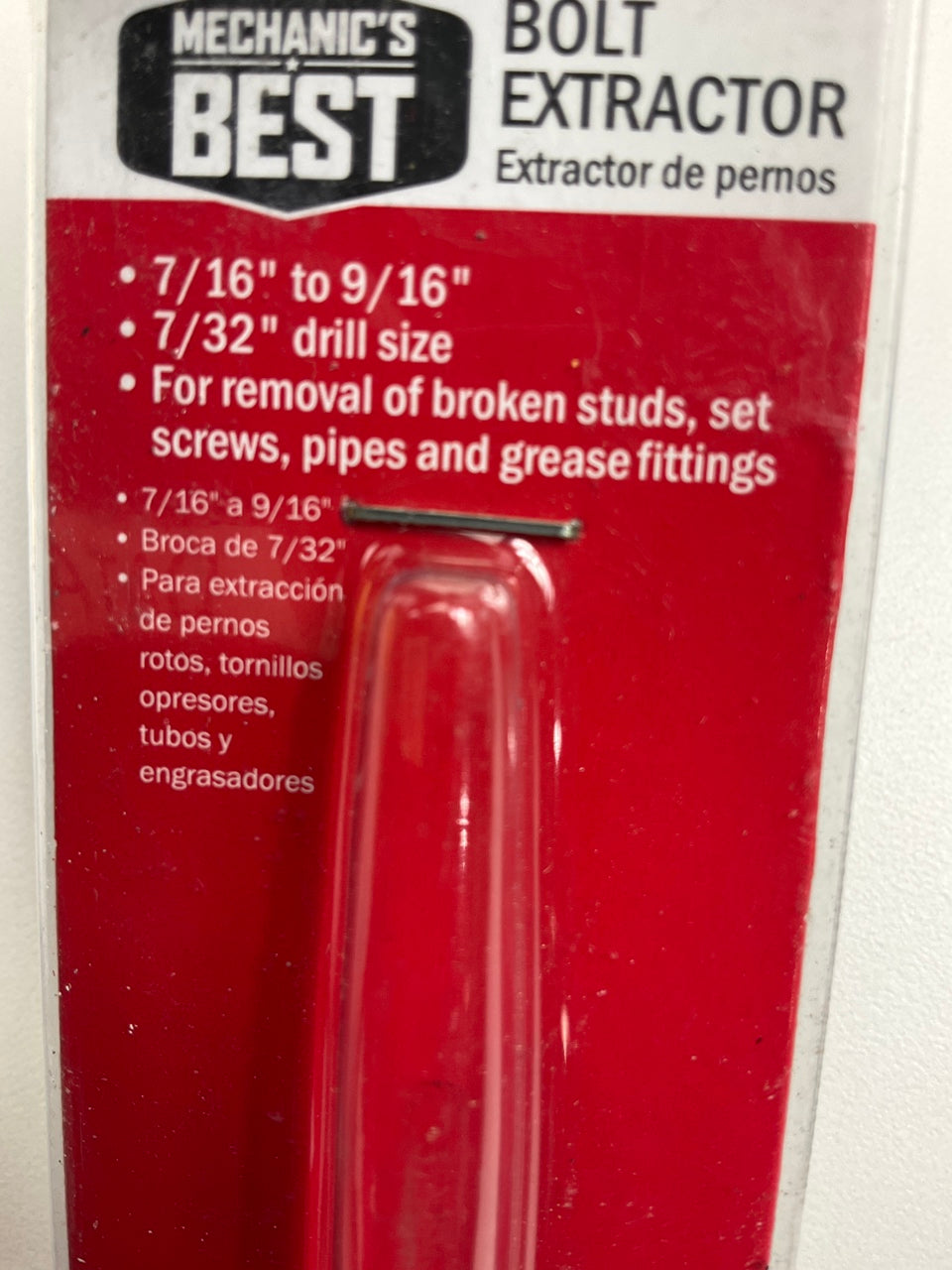 Mechanics Best TR25068 Bolt Extractor 7/16'' - 9/16''
