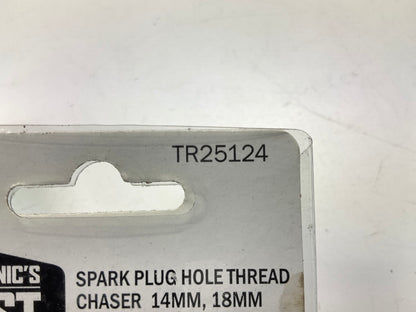 Mechanics Best TR25124 Metric Spark Plug Hole Thread Chaser For 14mm & 18mm