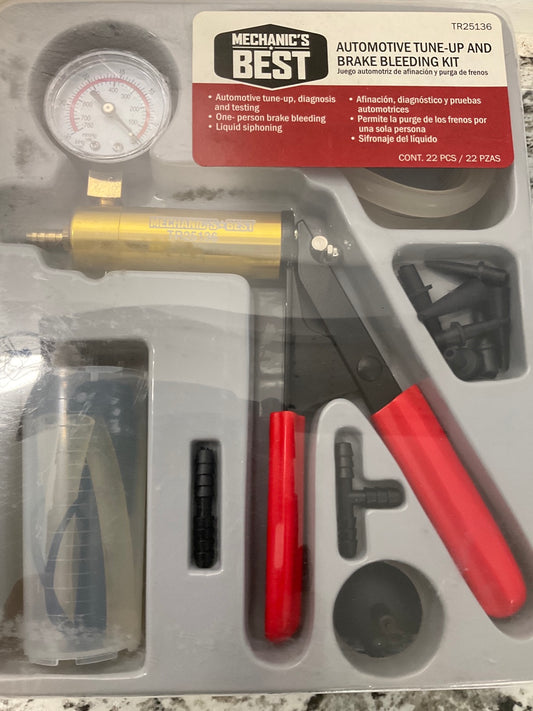 Mechanics Best TR25136 Automotive Tune-Up And Brake Bleeding Tool Kit 25136