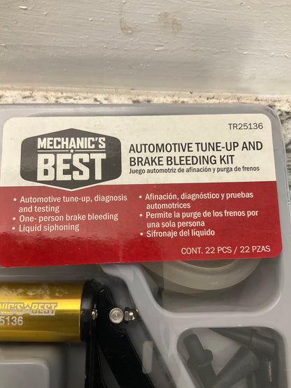 Mechanics Best TR25136 Automotive Tune-Up And Brake Bleeding Tool Kit 25136