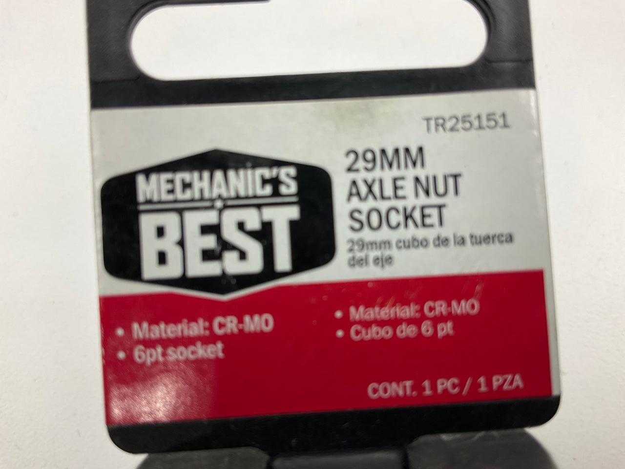 Mechanics Best TR25151 1/2 Inch Drive 29mm Axle Nut Socket