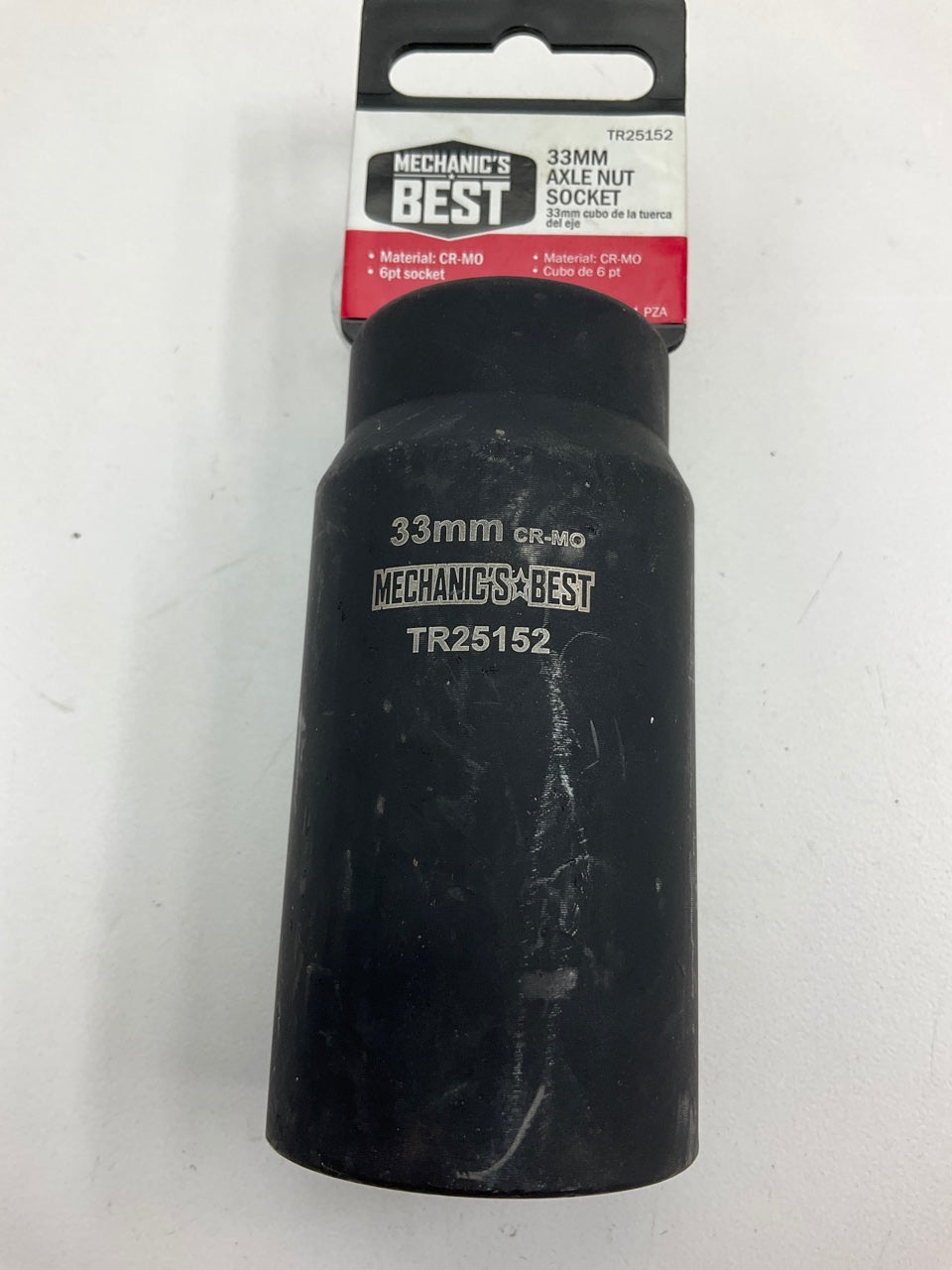 Mechanics Best TR25152 1/2'' Drive, 6 Point Axle Nut Socket (33mm)