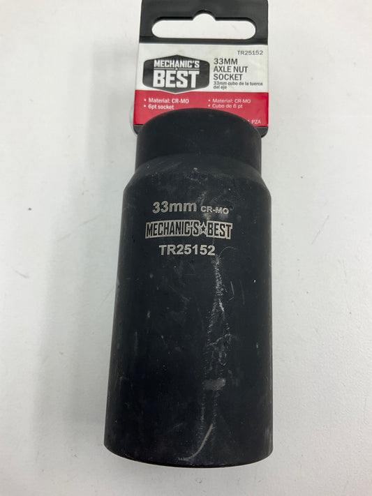 Mechanics Best TR25152 1/2'' Drive, 6 Point Axle Nut Socket (33mm)
