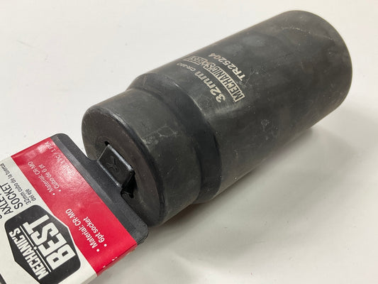 Mechanics Best TR25204 1/2'' Drive Axle Nut Socket, 32mm