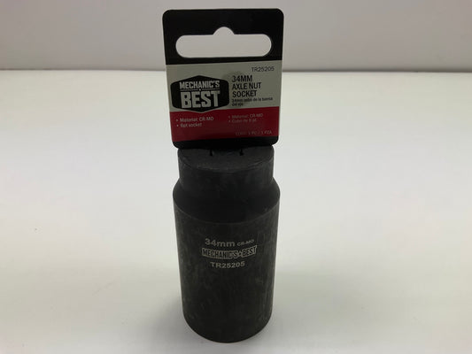 Mechanics Best TR25205 34mm Axle Nut Socket 1/2 Inch Drive