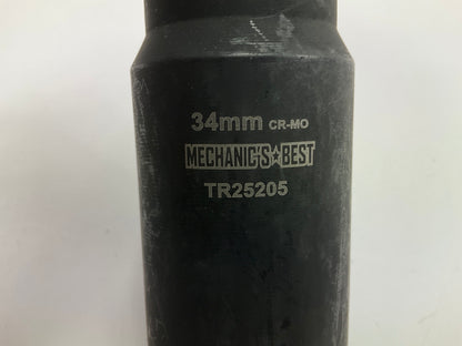 Mechanics Best TR25205 34mm Axle Nut Socket 1/2 Inch Drive