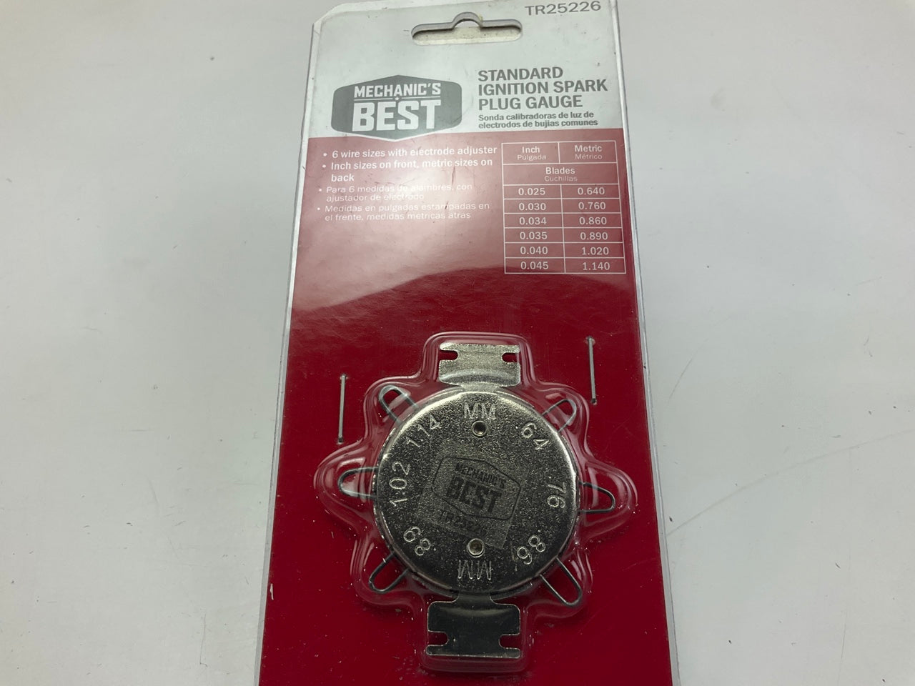 Mechanics Best TR25226 Standard Ignition Spark Plug Gauge