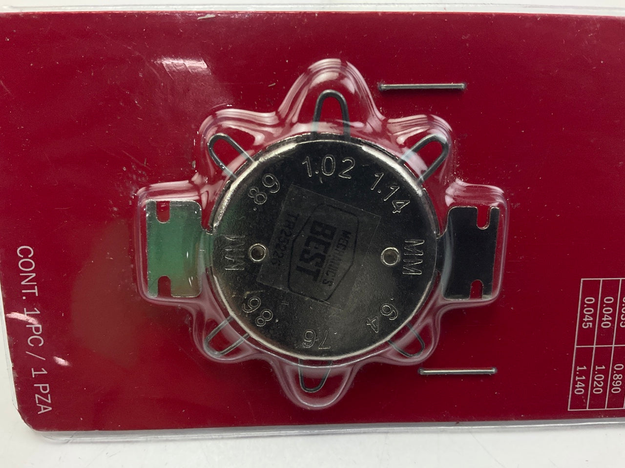 Mechanics Best TR25226 Standard Ignition Spark Plug Gauge