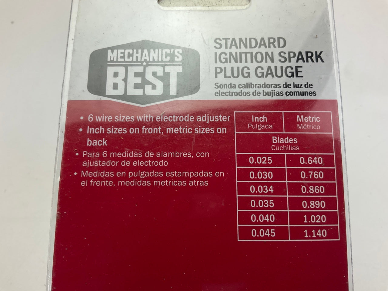 Mechanics Best TR25226 Standard Ignition Spark Plug Gauge