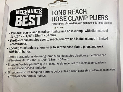 Mechanics Best TR25246 Long Reach Hose Clamp Pliers - 11/16'' To 2-1/8'' Range