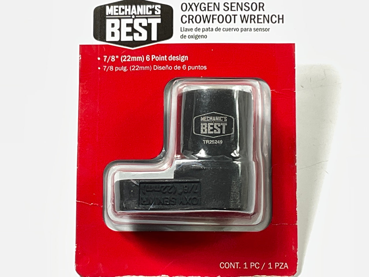 Mechanics Best TR25249 Oxygen Sensor O2 Crowfoot Socket Wrench - 22MM