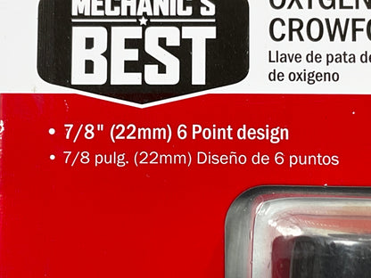 Mechanics Best TR25249 Oxygen Sensor O2 Crowfoot Socket Wrench - 22MM