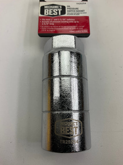 Mechanics 25254 Oil Pressure Switch Socket, 1/2 Drive, For 1 Inch & 1-1/16 Inch