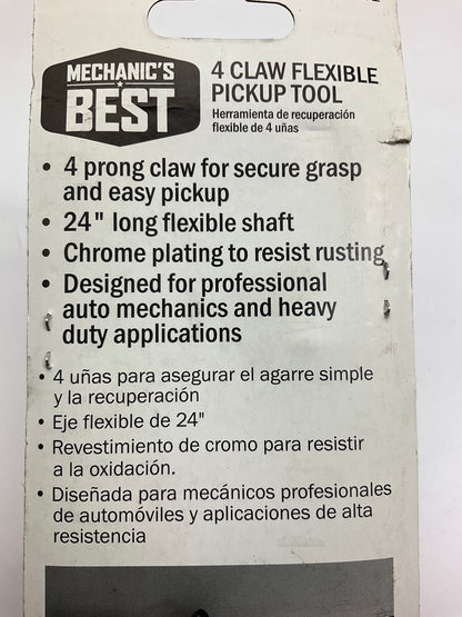 Mechanics Best TR25291 24'' Flexible Four Claw Pickup Tool