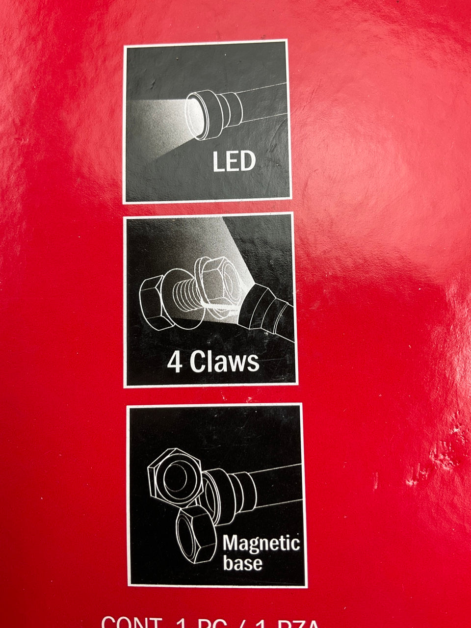 Mechanics TR25293 24.5'' Lighted Magnetic Flexible Claw Retriever Pick-Up Tool