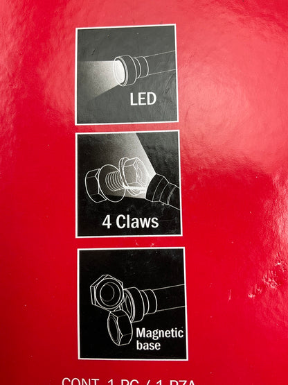 Mechanics TR25293 24.5'' Lighted Magnetic Flexible Claw Retriever Pick-Up Tool