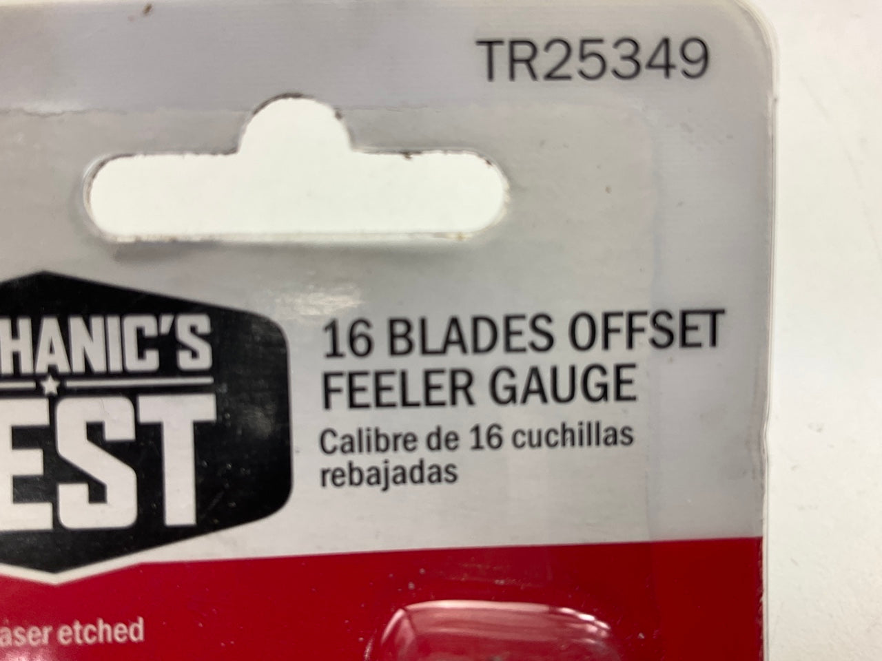 Mechanics Best TR25349 Offset Feeler Gauge With 16-Blades - Metric + SAE Sizes