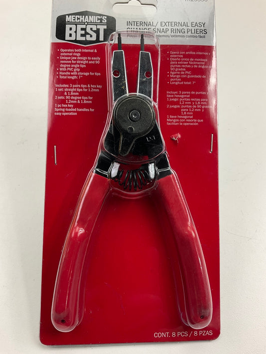 Mechanics TR25356 Professional 6-1/2'' Snap Ring Pliers: External Or Internal