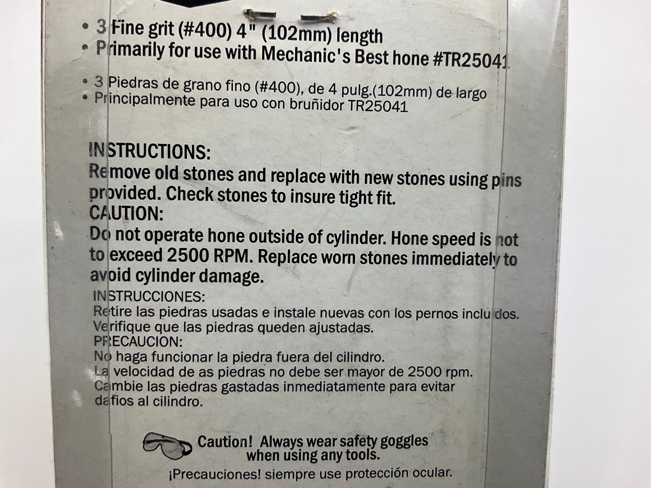 Mechanics Best TR2541F Hone Replacement Stone Set, 3 Fine Grit 4Length