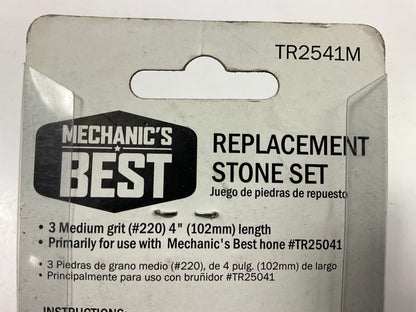 Mechanics Best TR2541M 4 Inch Replacement Stone Set, Medium Grit, 3 Piece