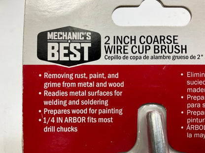 (10) Mechanics Best TR25432 2'' Coarse Wire Cup Brush For Drills