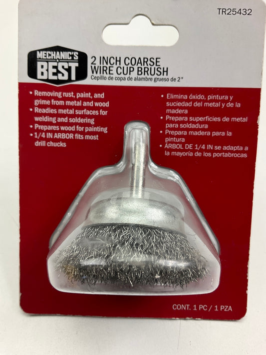 Mechanics Best TR25432 2'' Coarse Wire Cup Brush For Drills