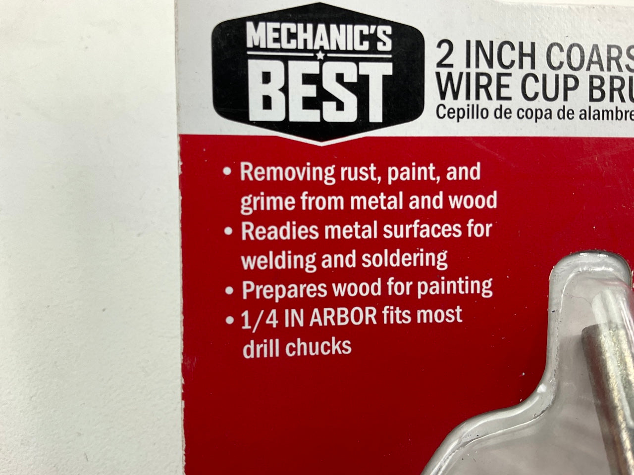 Mechanics Best TR25432 2'' Coarse Wire Cup Brush For Drills