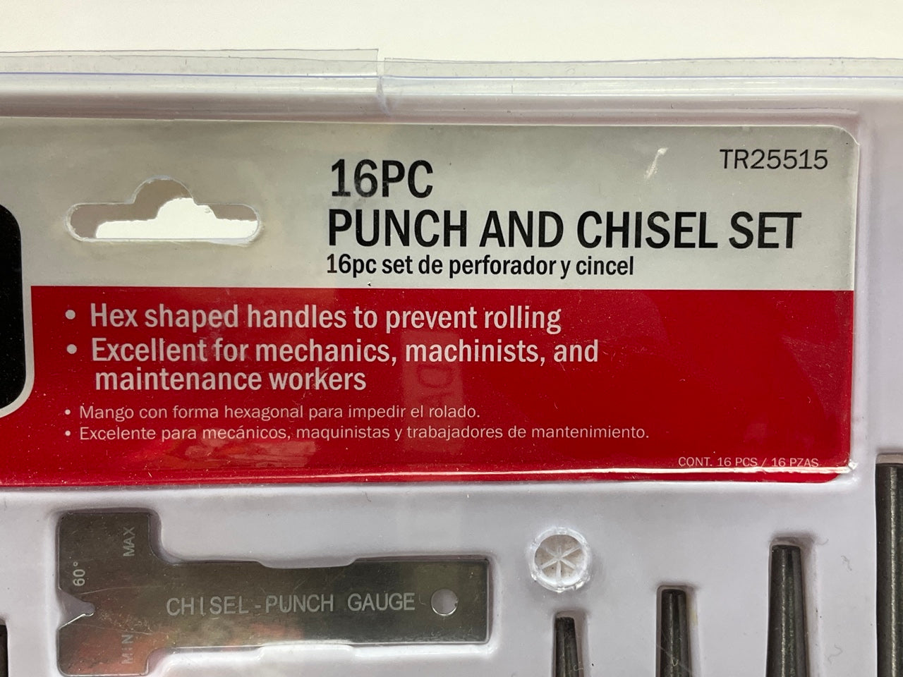 Mechanics Best TR25515 16 Piece Punch And Chisel Set