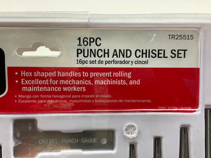 Mechanics Best TR25515 16 Piece Punch And Chisel Set