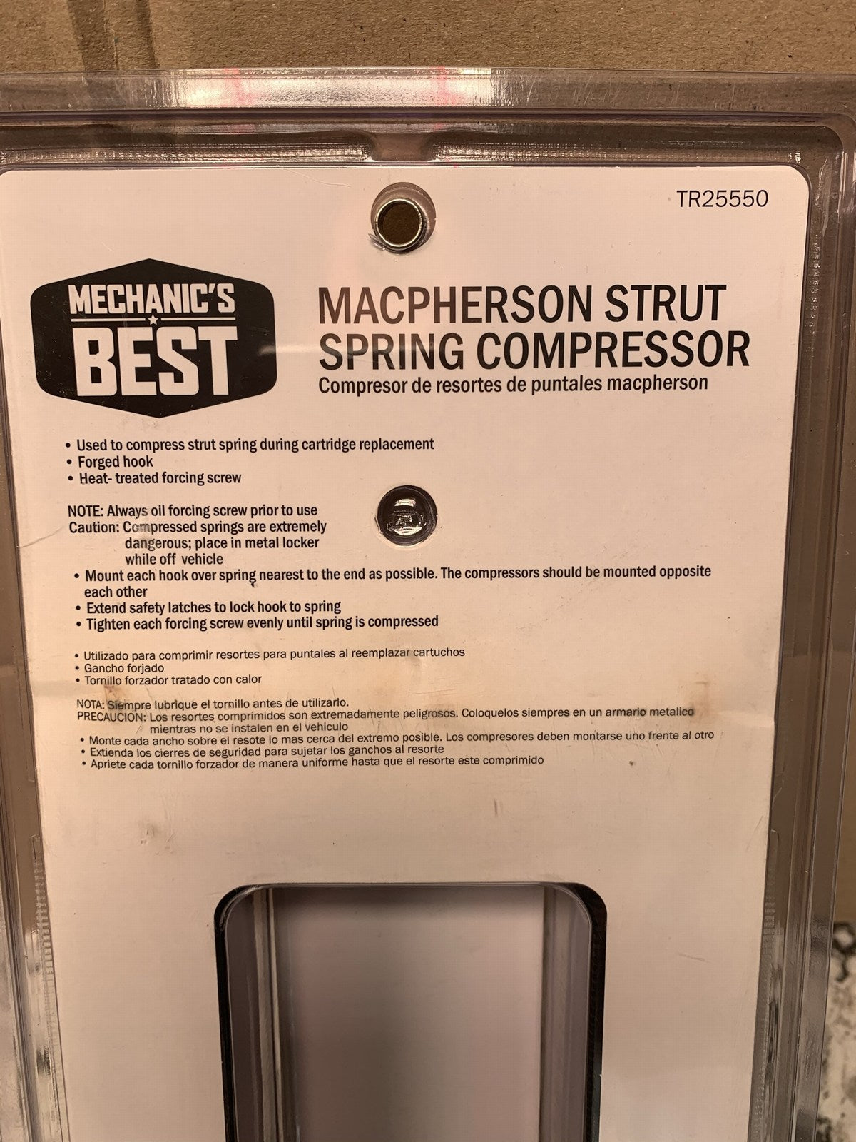 Mechanics Best TR25550 MacPherson Strut Spring Compressor Tool